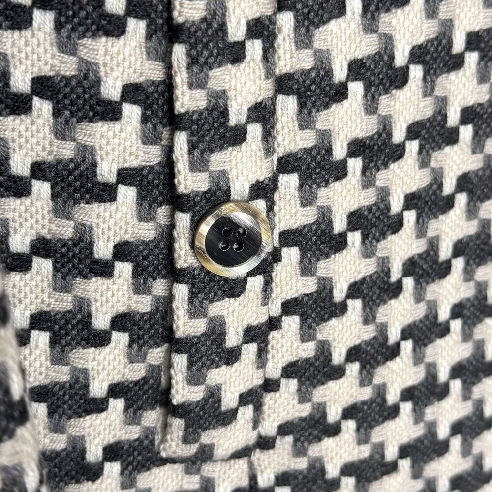 Nina McLemore Jacket Womens 6 Houndstooth Wool Silk Lined Classic Made in USA - Picture 5 of 8